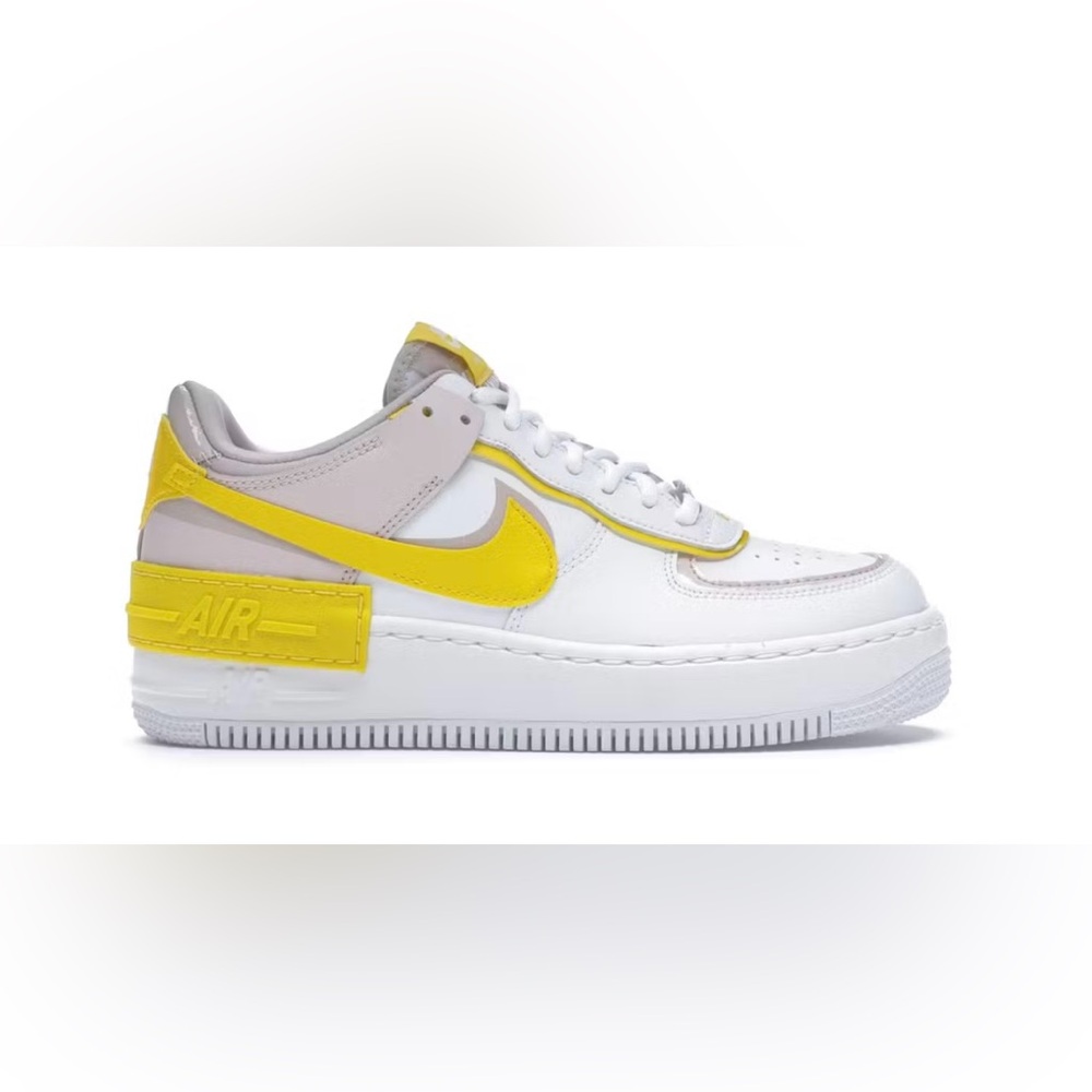 Nike Air Force 1 Low Shadow White Barely Rose Speed Yellow size 9